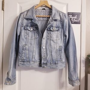 Aritzia Talula Studded Jean Jacket